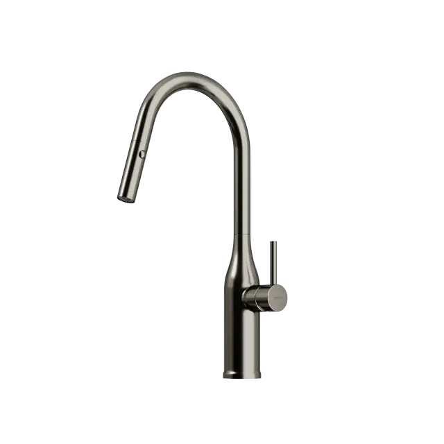 Смеситель для кухни SANCOS Гранд (Grand) с вытяжным изливом, цвет вороненая сталь, арт. SC4002GG