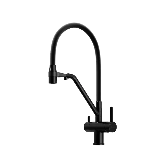Смеситель для кухни SANCOS Дора (Dora) с возможностью подключения фильтра для воды, цвет матовый черный, арт. SC4003MB