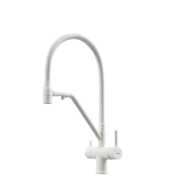 Смеситель для кухни SANCOS Дора (Dora) с возможностью подключения фильтра для воды, цвет матовый белый, арт. SC4003MW