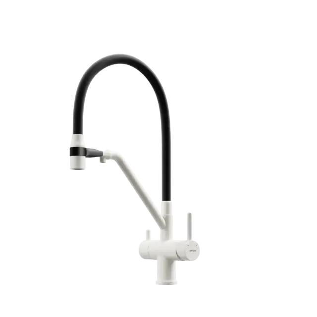 Смеситель для кухни SANCOS Дора (Dora) с возможностью подключения фильтра для воды, цвет белый гранит, арт. SC4003GR
