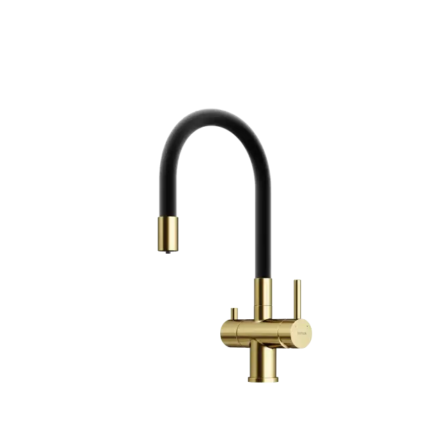 Смеситель для кухни SANCOS Лучия (Lucia) с возможностью подключения фильтра для воды, цвет брашированное золото, ПВД(PVD) покрытие, арт. SC4004BG