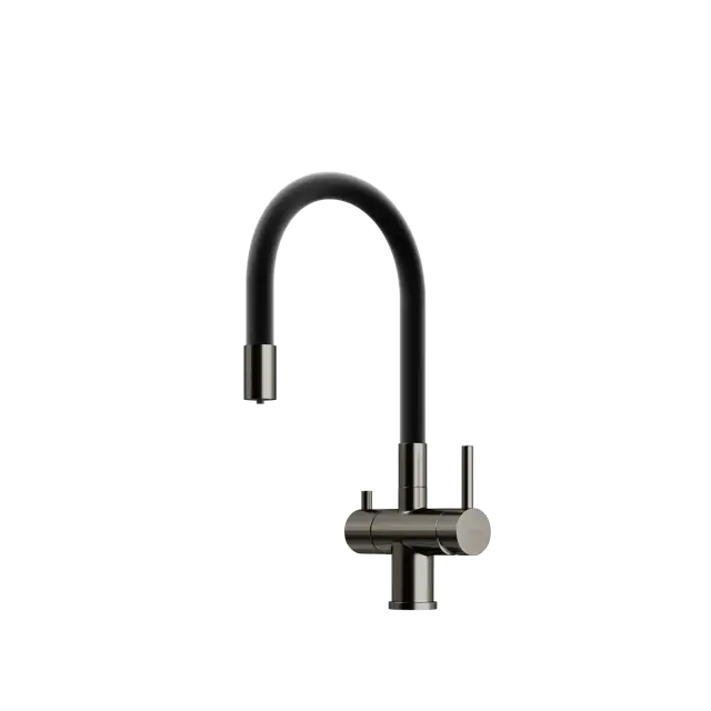 Смеситель для кухни SANCOS Лучия (Lucia) с возможностью подключения фильтра для воды, цвет вороненая сталь, арт. SC4004GG