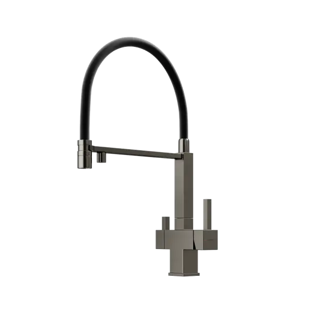 Смеситель для кухни SANCOS Моро (Moro) с возможностью подключения фильтра для воды, цвет вороненая сталь, арт. SC4006GG
