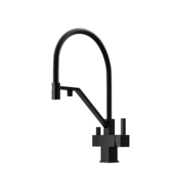 Смеситель для кухни SANCOS Лоро (Loro) c возможностью подключения фильтра для воды, цвет матовый черный, арт. SC4007MB