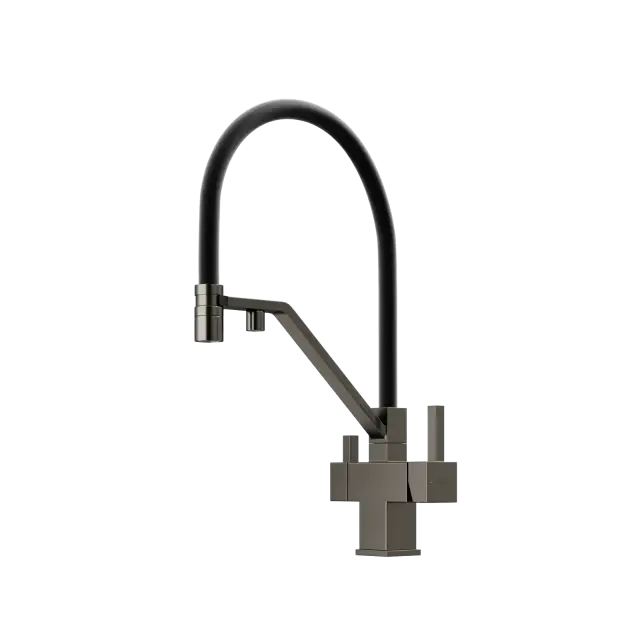 Смеситель для кухни SANCOS Лоро (Loro) с возможностью подключения фильтра для воды, цвет вороненая сталь, арт. SC4007GG