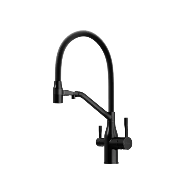 Смеситель для кухни SANCOS Орта (Orta) с возможностью подключения фильтра для воды, цвет матовый черный, арт. SC4008MB
