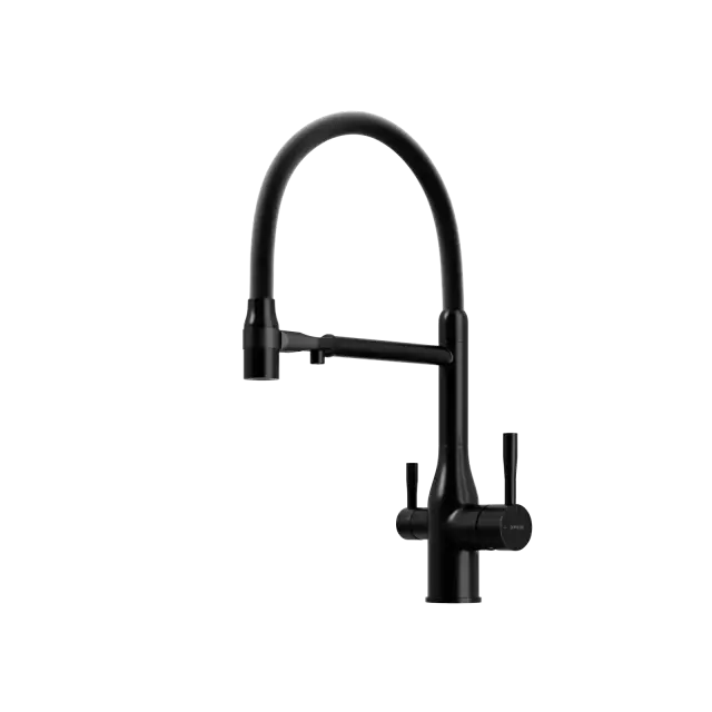 Смеситель для кухни SANCOS Гарда (Garda) с возможностью подключения фильтра для воды, цвет матовый черный, арт. SC4009MB