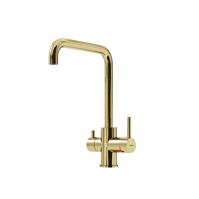 Смеситель для кухни SANCOS Вела (Vela) с возможностью подключения фильтра для воды, цвет полированное золото, арт. SC4013ZG