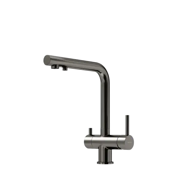 Смеситель для кухни SANCOS Фостер (Foster) с возможностью подключения фильтра для воды, цвет вороненая сталь, арт. SC4014GG