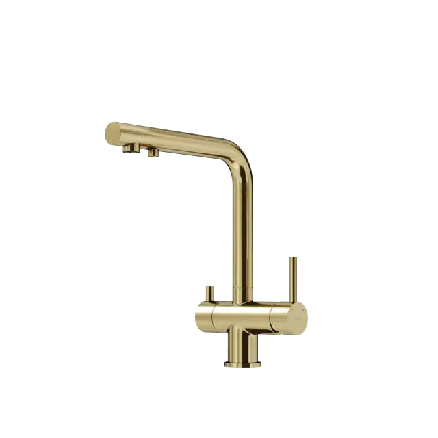 Смеситель для кухни SANCOS Фостер (Foster) с возможностью подключения фильтра для воды, брашированное золото, арт. SC4014BG