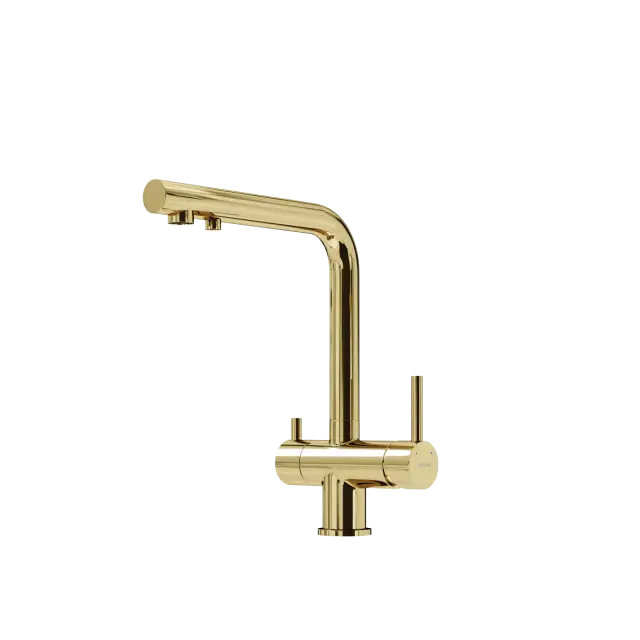 Смеситель для кухни SANCOS Фостер (Foster) с возможностью подключения фильтра для воды, цвет полированное золото, арт. SC4014ZG