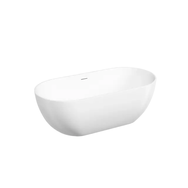 Акриловая ванна Sancos Лист (Leaf) 1700x800x580, отдельностоящая, овальная, с каркасом, со сливом-переливом, донным клапаном с системой 