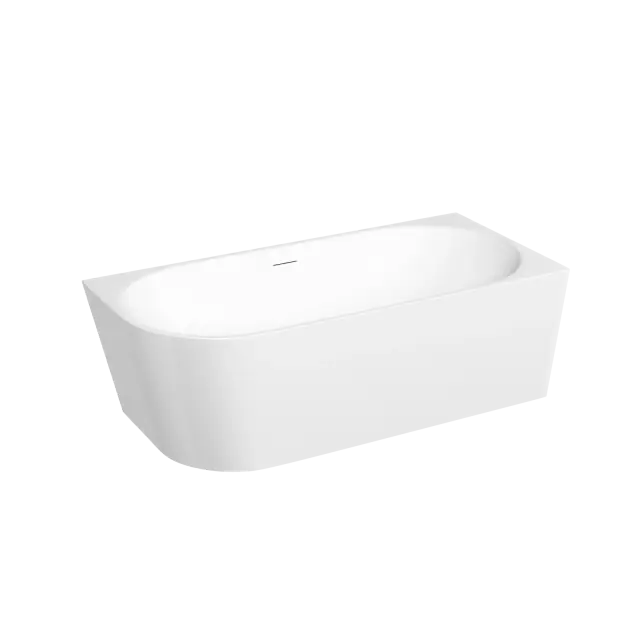 Акриловая ванна Sancos Грань Р (Edge R) 1700x800x580, угловая, с каркасом, со сливом-переливом, донным клапаном с системой 