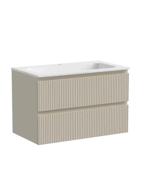 Тумба подвесная SANCOS Snob T 790х445х500, c двумя ящиками оснащенными доводчиками, Beige Soft , арт.SNT80CE