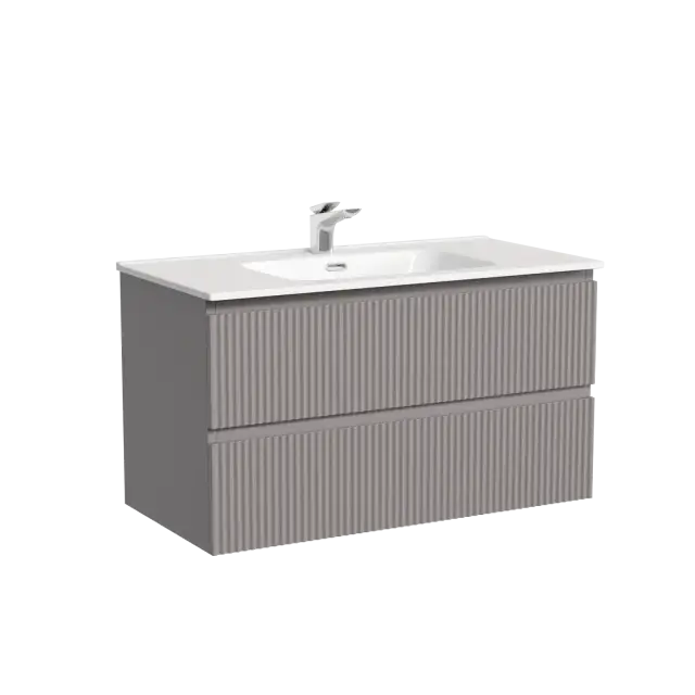 Тумба подвесная SANCOS Snob T 890х445х500, c двумя ящиками оснащенными доводчиками, Doha Soft, арт.SNT90SM