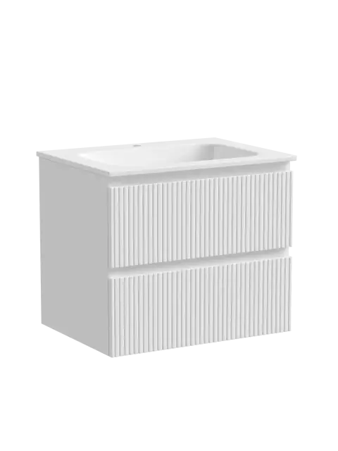 Тумба подвесная SANCOS Snob T 590х445х500, c двумя ящиками оснащенными доводчиками, Bianco, арт.SNT60W