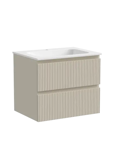 Тумба подвесная SANCOS Snob T 590х445х500, c двумя ящиками оснащенными доводчиками, Beige Soft , арт.SNT60CE