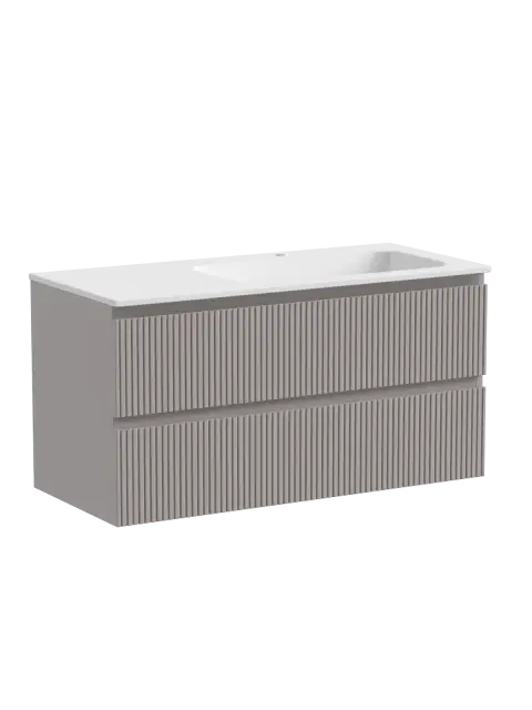 Тумба подвесная SANCOS Snob T правая 995х445х500, c двумя ящиками оснащенными доводчиками, Doha Soft, арт.SNT100RSM