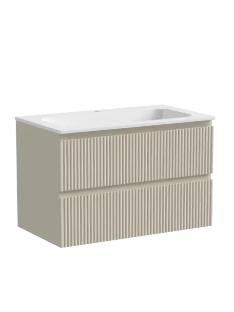 Тумба подвесная SANCOS Snob R 790х445х500, c двумя ящиками оснащенными доводчиками, Beige Soft , арт.SNR80CE