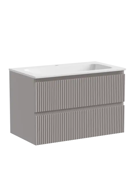 Тумба подвесная SANCOS Snob R 790х445х500, c двумя ящиками оснащенными доводчиками, Doha Soft, арт.SNR80SM