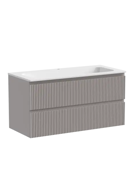 Тумба подвесная SANCOS Snob R 995х445х500, c двумя ящиками оснащенными доводчиками, Doha Soft, арт.SNR100SM