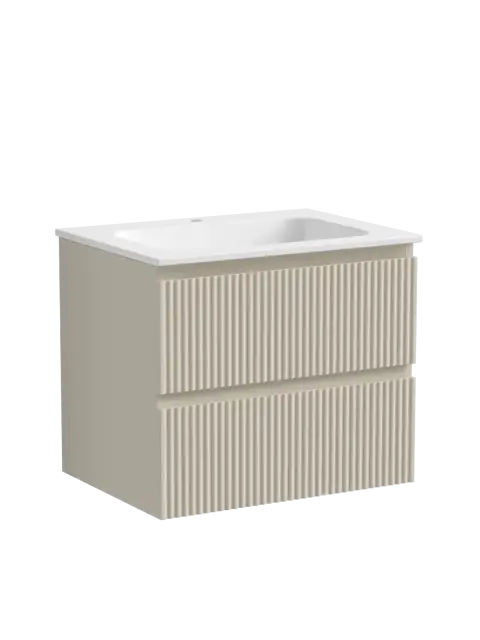 Тумба подвесная SANCOS Snob R 590х445х500, c двумя ящиками оснащенными доводчиками, Beige Soft , арт.SNR60CE