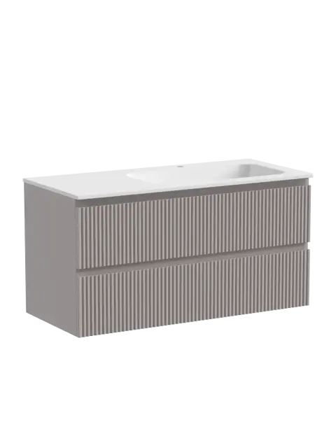 Тумба подвесная SANCOS Snob R правая 995х445х500, c двумя ящиками оснащенными доводчиками, Doha soft, арт.SNR100RSM