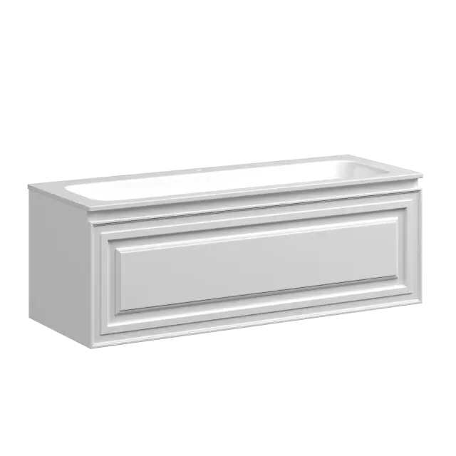 Тумба подвесная SANCOS Very 1195х445х406, c одним  ящиком оснащенным доводчиками, Bianco , арт.VR120W