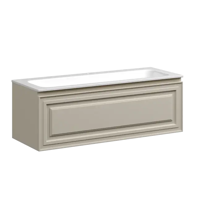 Тумба подвесная SANCOS Very 1195х445х406, c одним  ящиком оснащенным доводчиками, Beige Soft , арт.VR120CE