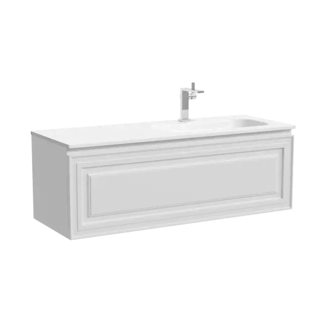 Тумба подвесная SANCOS Very  правая 1195х445х406, c одним  ящиком оснащенным доводчиками, Bianco , арт.VR120RW