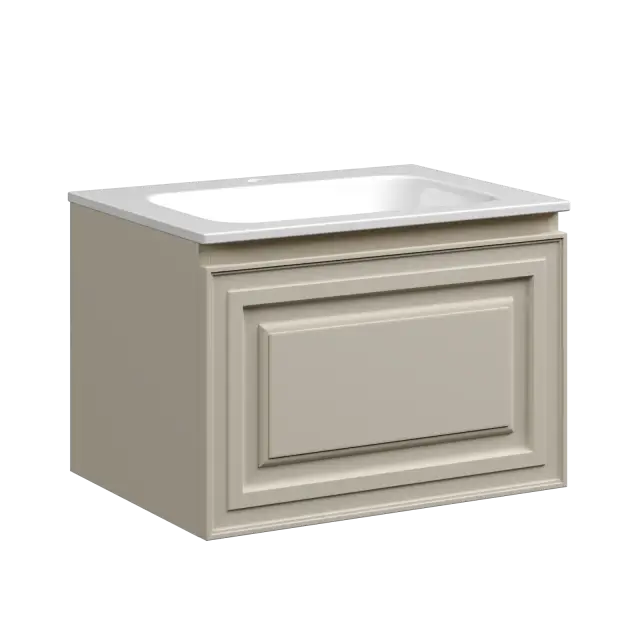 Тумба подвесная SANCOS Very 590х445х406, c одним  ящиком оснащенным доводчиками, Beige Soft , арт.VR60CE