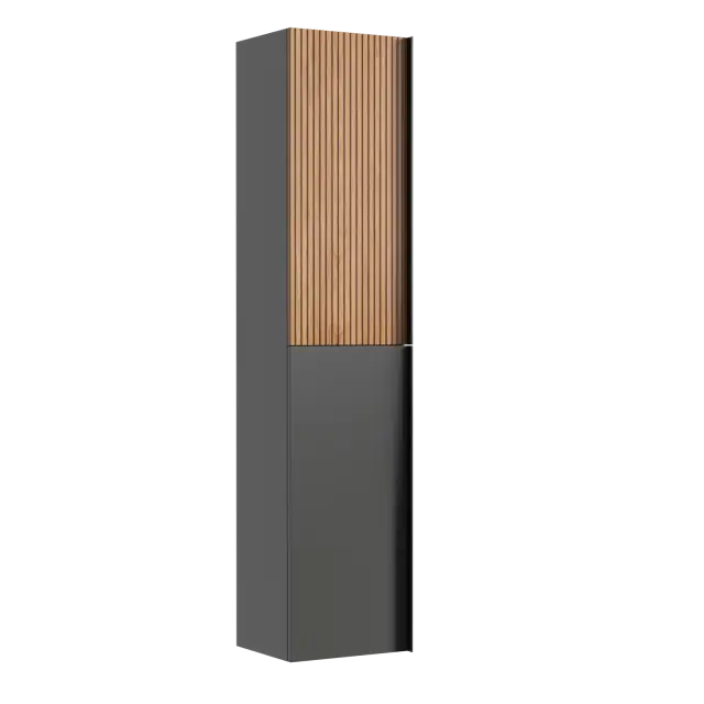 Шкаф-пенал SANCOS Delta подвесной дуб красный/графит, 350х300х1600 мм, арт. PDL35GR