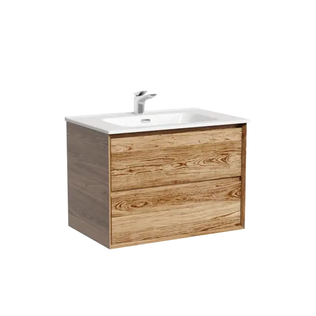 Тумба подвесная SANCOS Marmi 2.0 690х445х520 с двумя ящиками оснащенными доводчиками скрытого монтажа, дуб чарльстон, арт.MR2.070ECH