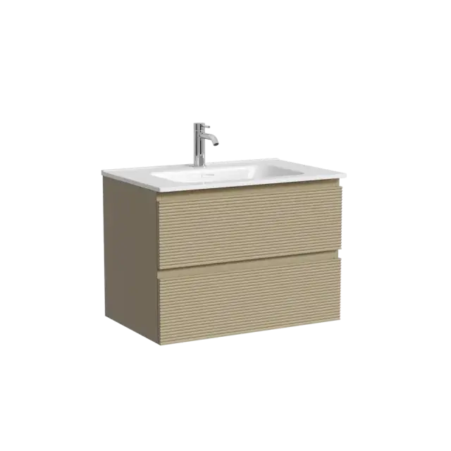 Тумба подвесная SANCOS Folk 690х445х500, c двумя ящиками оснащенными доводчиками, Капучино, арт.FL70CP