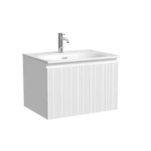 Тумба подвесная SANCOS Code 590х453х400, c одним  ящиком оснащенным доводчиками, цвет белый , арт. CD60W