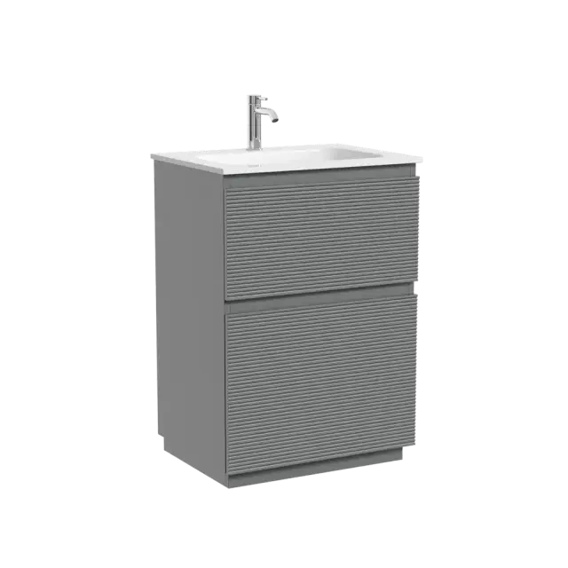 Тумба напольная SANCOS Folk Floor, 590х445х850, c двумя ящиками оснащенными доводчиками, Ergraut soft, арт.FL60FES