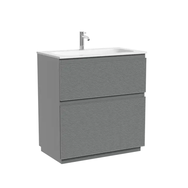 Тумба напольная SANCOS Folk Floor, 790х445х850, c двумя ящиками оснащенными доводчиками, Ergraut soft, арт.FL80FES