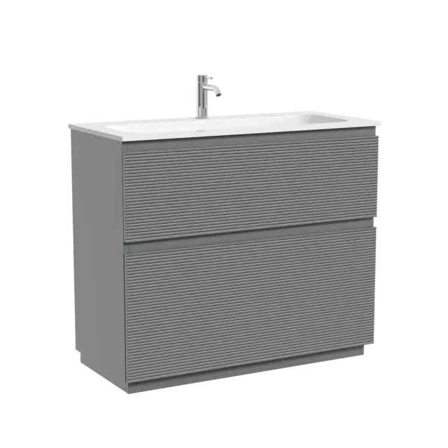 Тумба напольная SANCOS Folk Floor 995х445х850, c двумя ящиками оснащенными доводчиками, Ergraut soft, арт.FL100FES