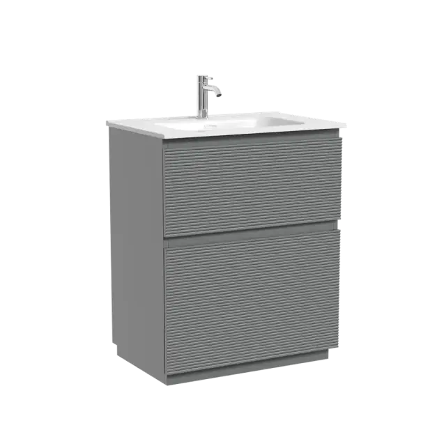 Тумба напольная SANCOS Folk Floor, 690х445х850, c двумя ящиками оснащенными доводчиками, Ergraut soft, арт.FL70FES