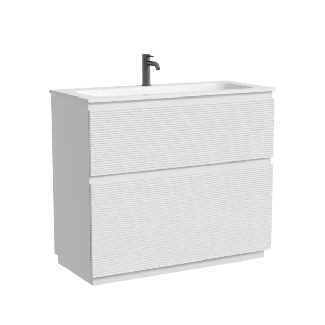 Тумба напольная SANCOS Folk Floor 995х445х850, c двумя ящиками оснащенными доводчиками, Bianco, арт.FL100FW