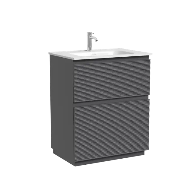 Тумба напольная SANCOS Folk Floor, 690х445х850, c двумя ящиками оснащенными доводчиками, Grey soft, арт.FL70FGS