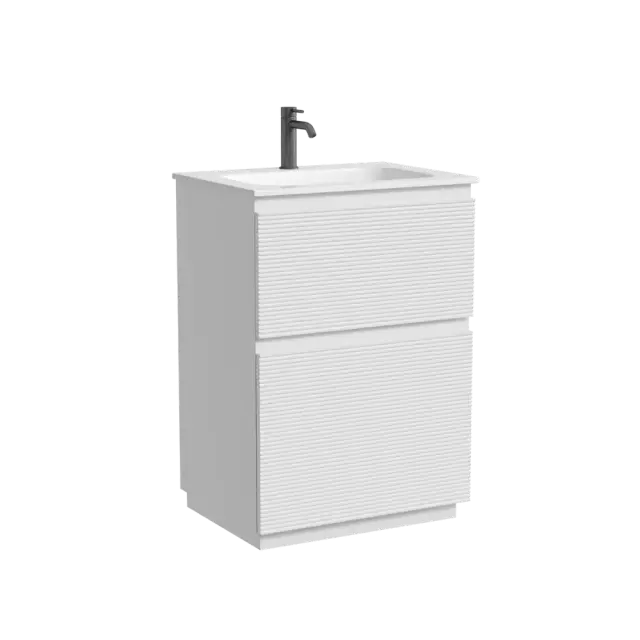 Тумба напольная SANCOS Folk Floor, 590х445х850, c двумя ящиками оснащенными доводчиками, Bianco, арт.FL60FW