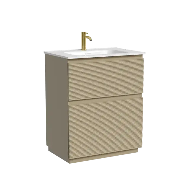 Тумба напольная SANCOS Folk Floor 690х445х850, c двумя ящиками оснащенными доводчиками, Капучино, арт.FL70FCP