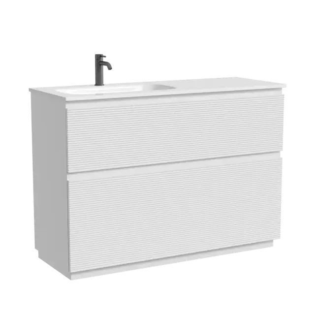 Тумба напольная SANCOS  Folk Floor левая 1190х445х850, c двумя ящиками оснащенными доводчиками, Bianco, арт.FL120FLW