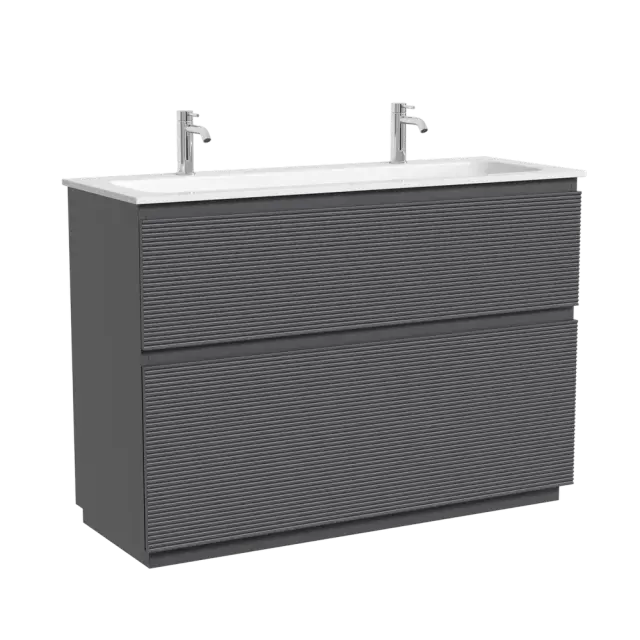 Тумба напольная SANCOS  Folk Floor 1190х445х850, c двумя ящиками оснащенными доводчиками, Grey soft, арт.FL120FGS