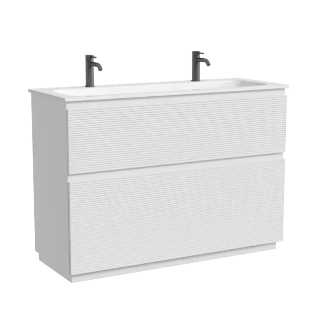 Тумба напольная SANCOS Folk Floor 1190х445х850, c двумя ящиками оснащенными доводчиками, Bianco, арт.FL120FW