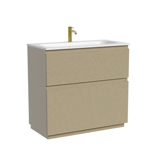 Тумба напольная SANCOS Folk Floor 890х445х850, c двумя ящиками оснащенными доводчиками, Капучино, арт.FL90FCP