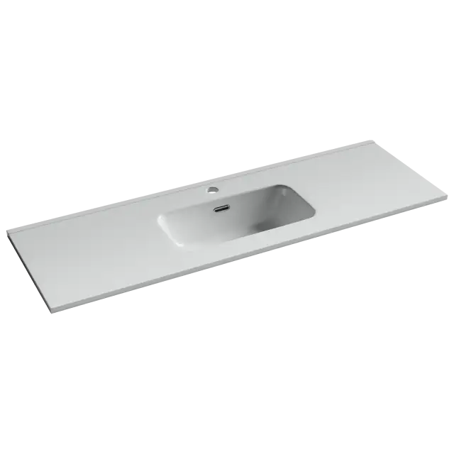 CN7028 Раковина мебельная накладная Compact 1210x395x170, цвет белый