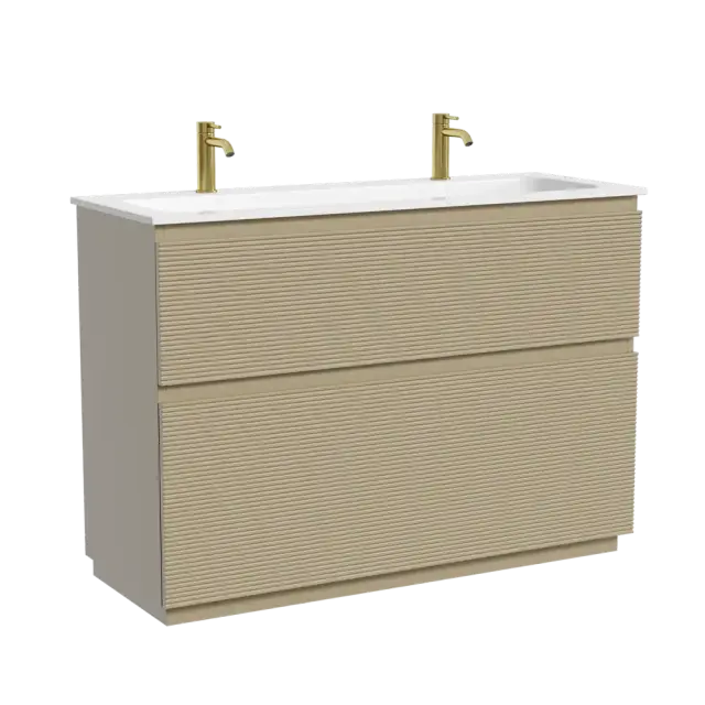 Тумба напольная SANCOS Folk Floor 1190х445х850, c двумя ящиками оснащенными доводчиками, Капучино, арт.FL120FCP