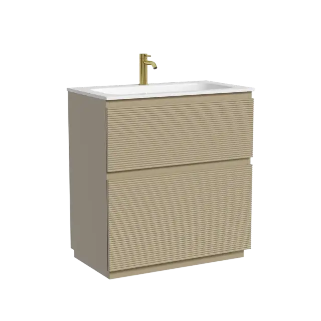 Тумба напольная SANCOS Folk Floor 790х445х850, c двумя ящиками оснащенными доводчиками, Капучино, арт.FL80FCP